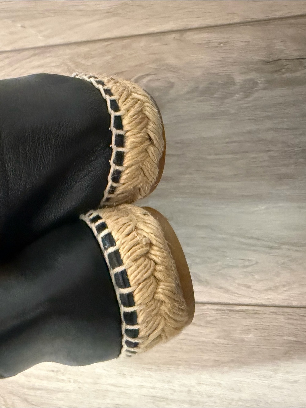 Chanel Lambskin CC Espadrilles Flats Black  Size 38 Dust Bag - Picture 5 of 7